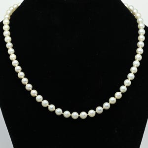 6.5mm Cultured Pearl Necklace W 14k Gold Clasp