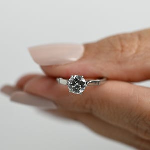 Circa 1920&#39;s Art Deco Platinum Brilliant Cut Gia Certified Diamond Ring