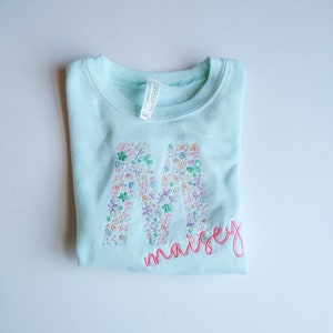 Custom Name Pullover - Personalized toddler sweatshirt - Large Initial sweatshirt - Custom crewneck sweatshirt - Colored sweatshirt