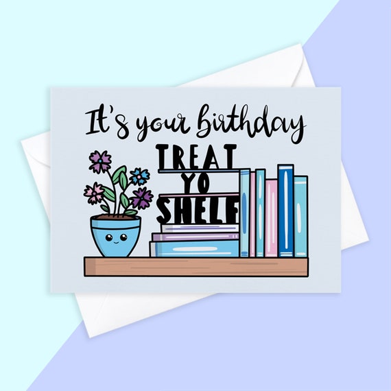 Book Birthday Card Birthday Card for Book Worm Book Lover Etsy UK
