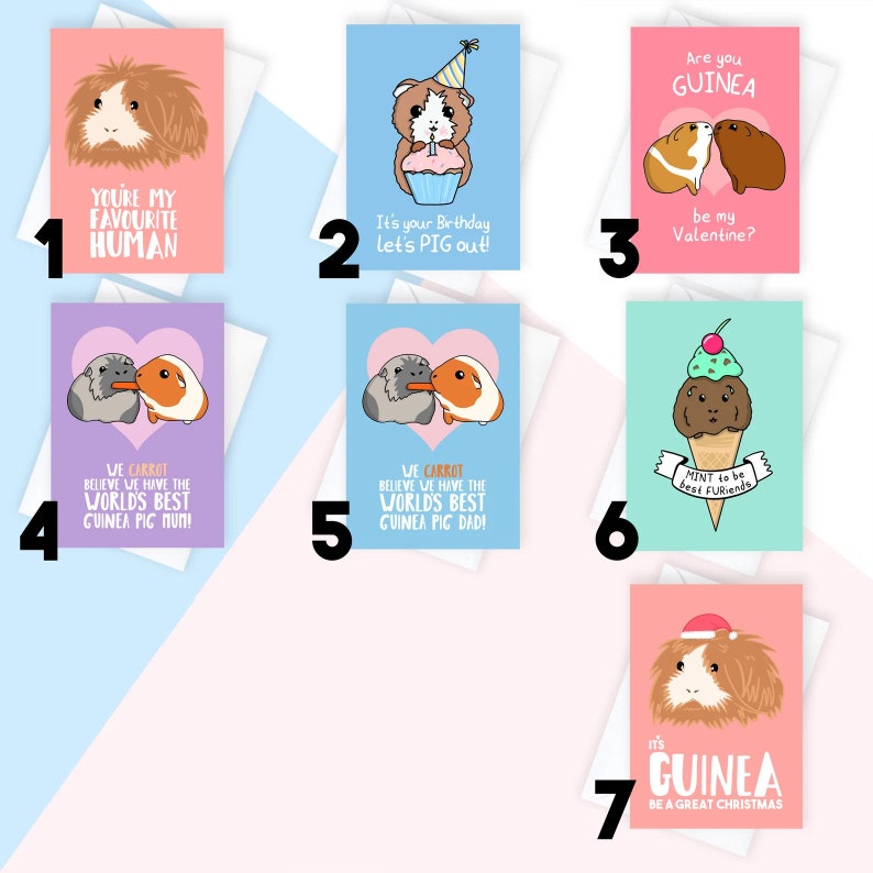 Guinea Pig Sticker Set, Fathers Day Guinea Pig Gift, Guinea Pig Birthday Gift, Guinea Pig Laptop Decal, Guinea Pig Gifts, Pet Themed Gift image 2