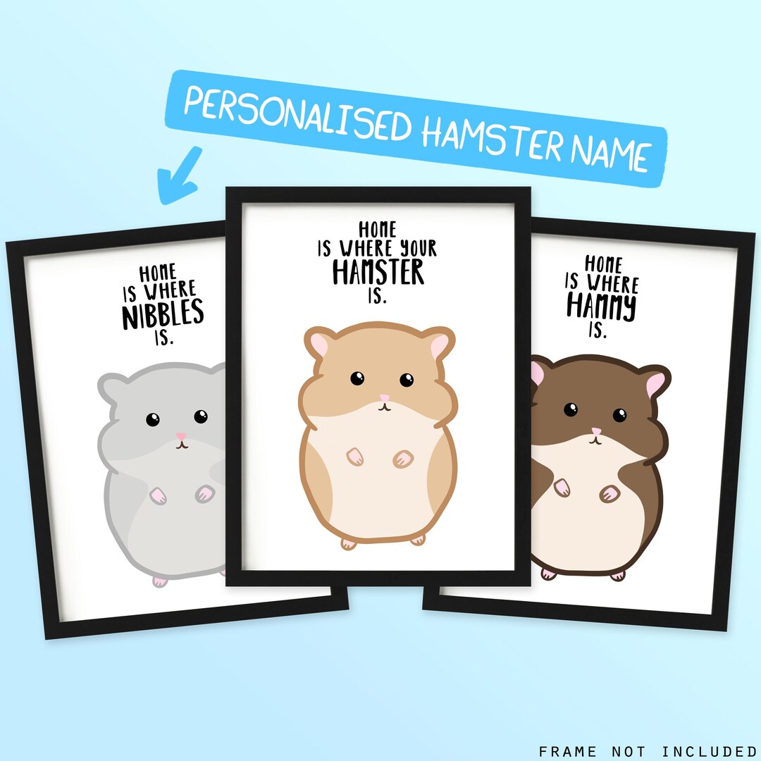 Hamster Personalised Print, Valentines Hamster Print, Hamster Gift for