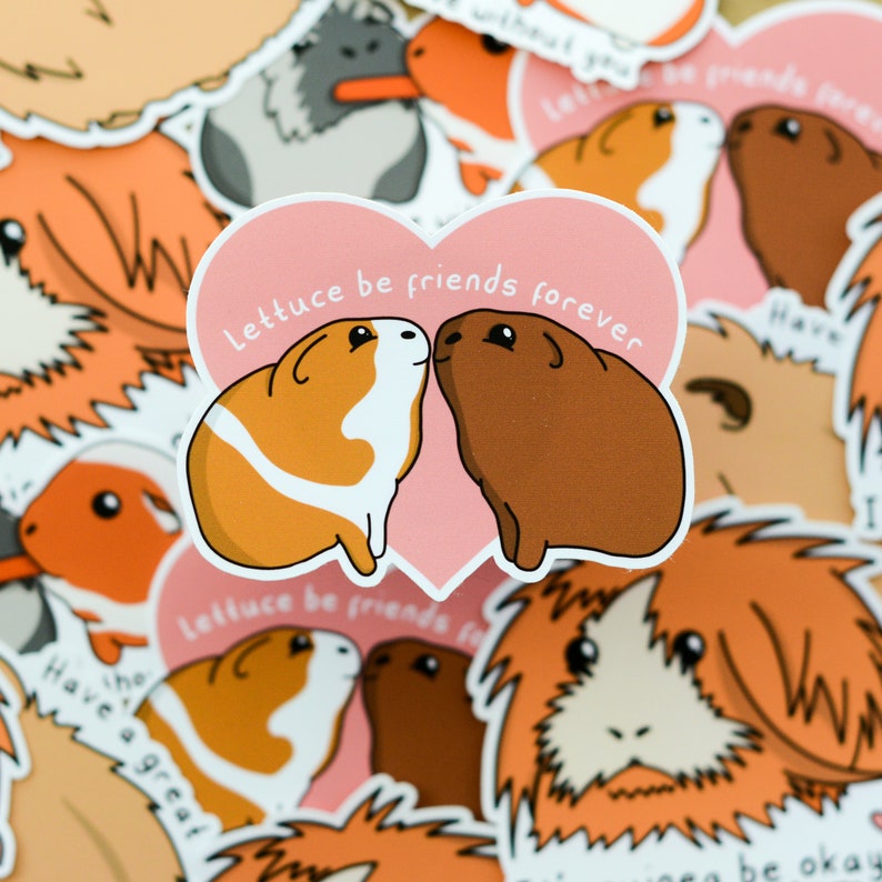 Guinea Pig Sticker Set, Fathers Day Guinea Pig Gift, Guinea Pig Birthday Gift, Guinea Pig Laptop Decal, Guinea Pig Gifts, Pet Themed Gift image 6
