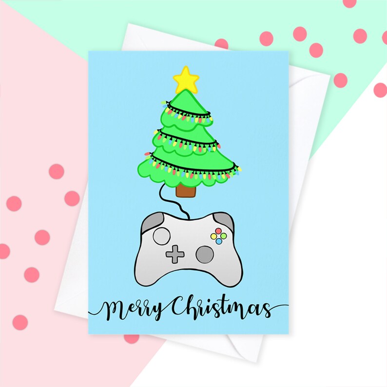 Gamer Christmas Card Gaming Computer Card Christmas Card for Etsy UK
