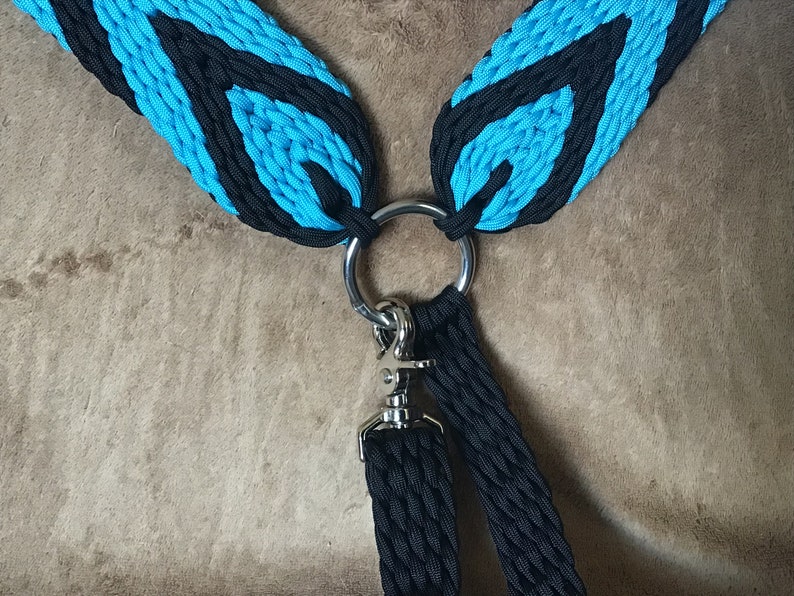Chevron paracord breast collar horse tack turqoise blue and Etsy