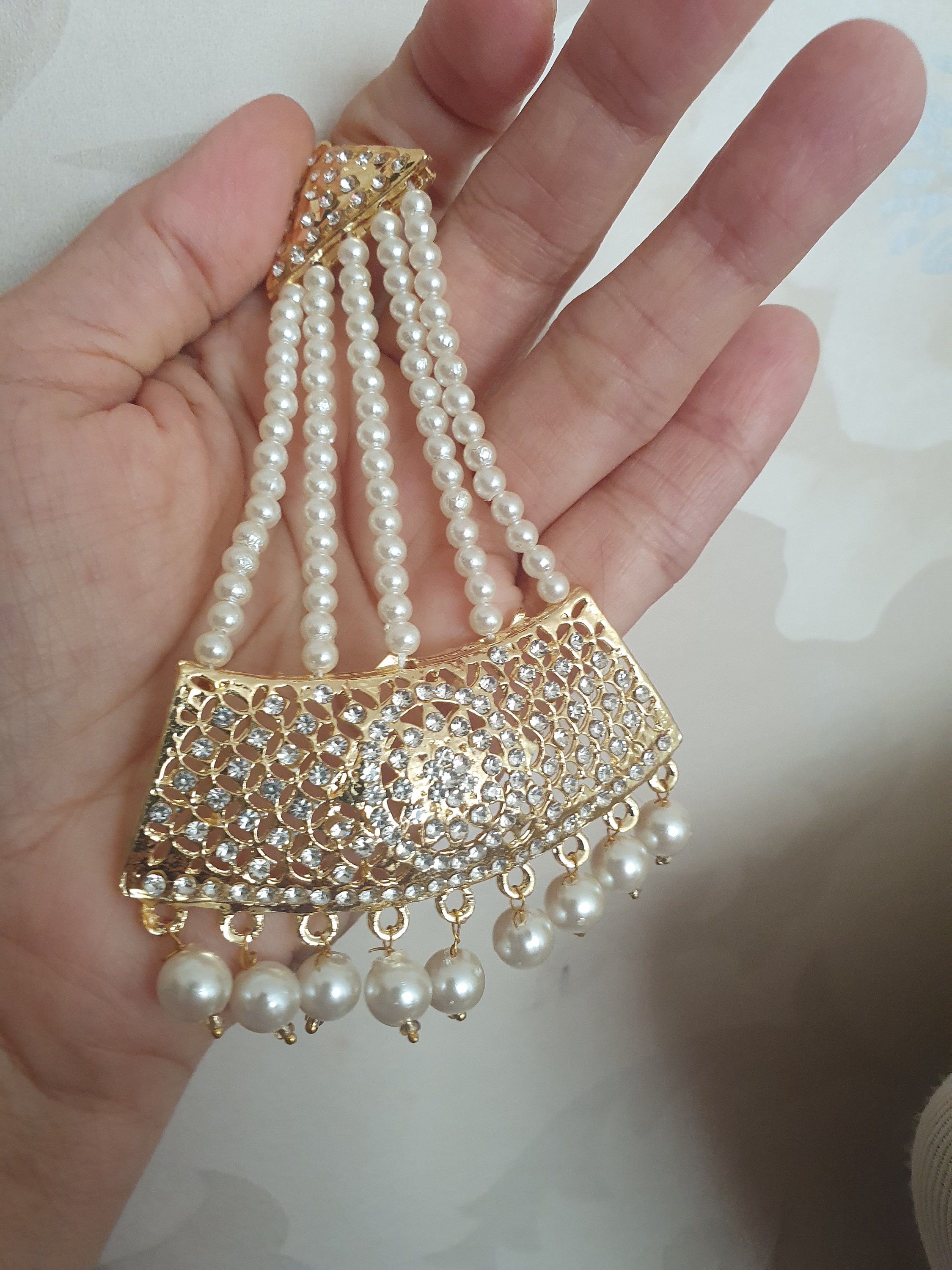 Indian Jewelry Bridal Wedding Kundan Polki Passa Jhumar jhoomar
