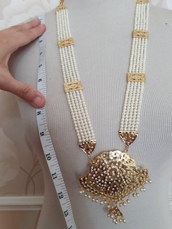 Gold Mala Rani Haar Earrings Teeka 