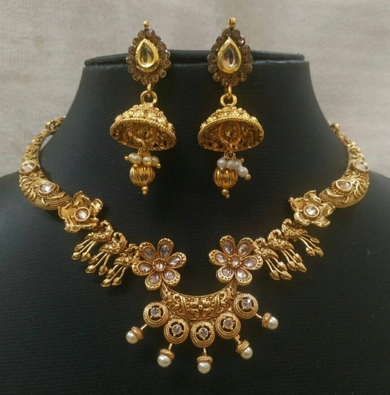 Casual Wear Classic Ladies Kundan Necklace Set at Rs 899/set in Jaipur |  ID: 24442445197