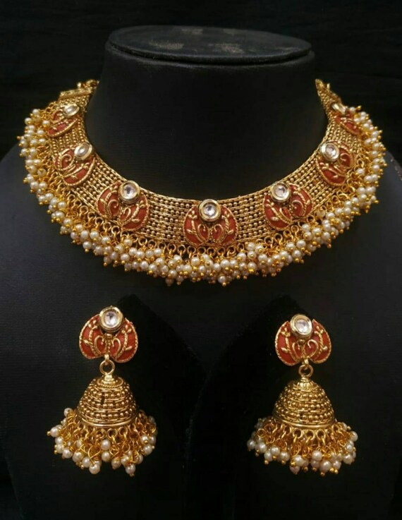 INDIAN Asiatico gioielli da sposa indossare etnico oro placcato CAVIGLIERE Payal pazaib. 
