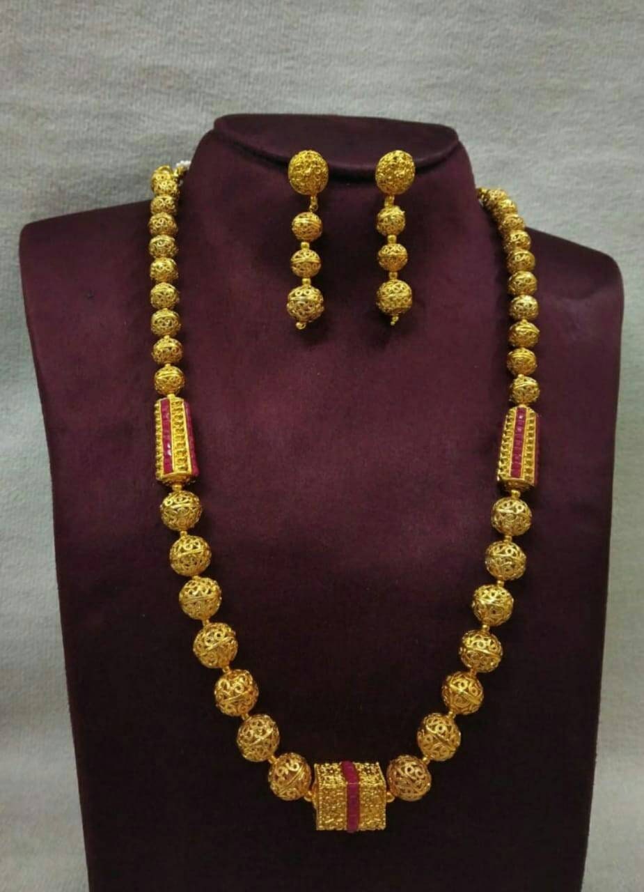 Indian Bollywood Copper Antique Gold Plated Necklace Earrings Wedding Jewelry 