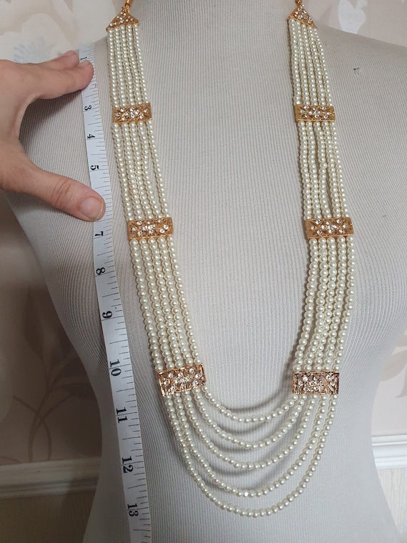 Manisha Jewellery Gold Plated Kundan And Pearl Long Necklace Set