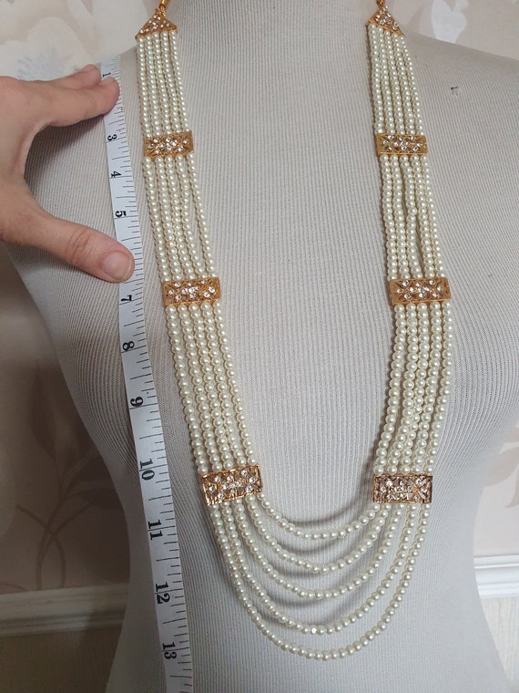Long pearl mala deals