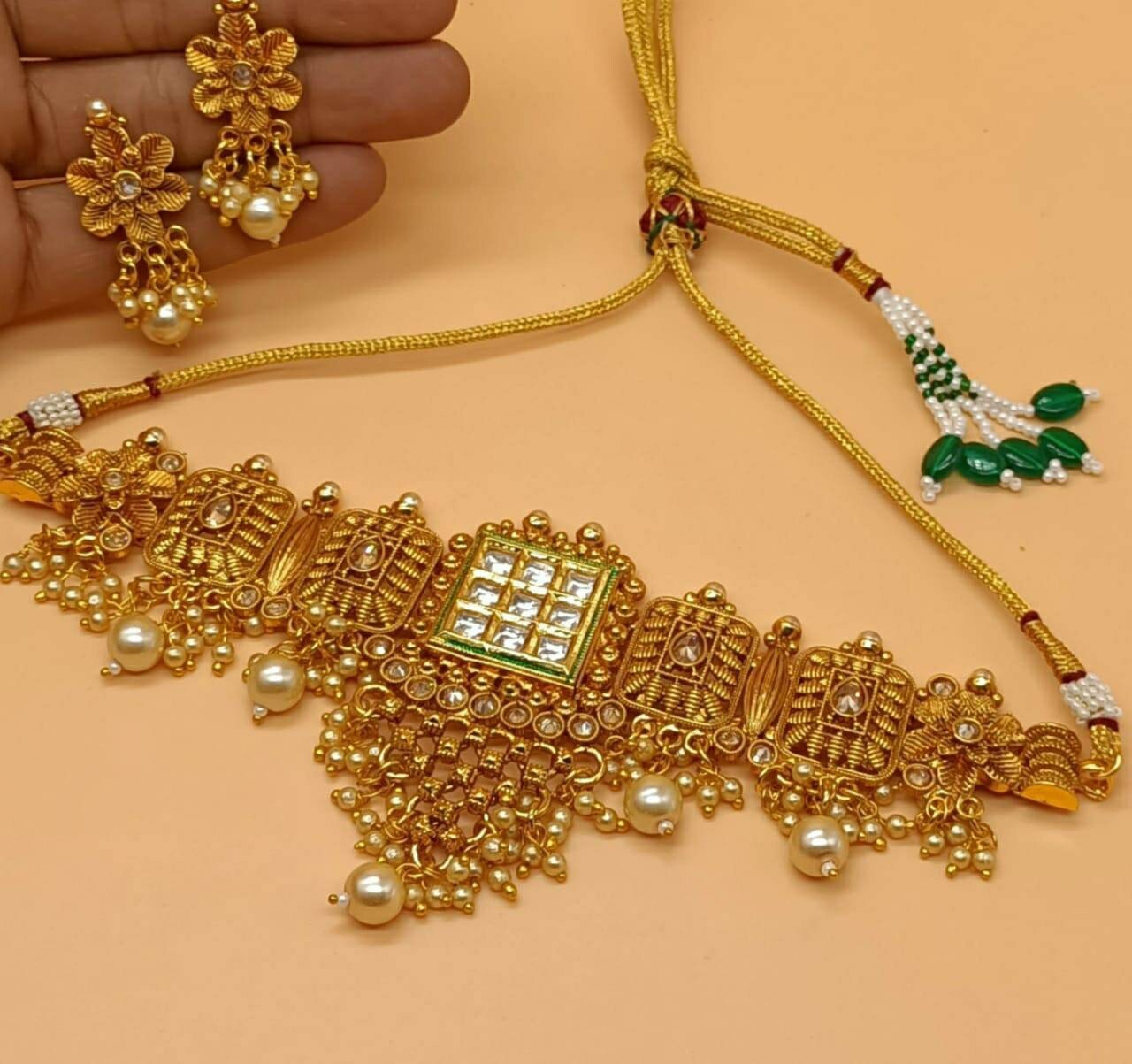 Indian Jewelry Bridal Wedding Kundan Polki Copper Earrings - Etsy Denmark