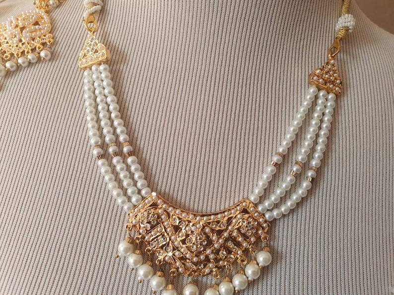 Indian jewelry bridal wedding Jadau jarau gold plated punjabi | Etsy