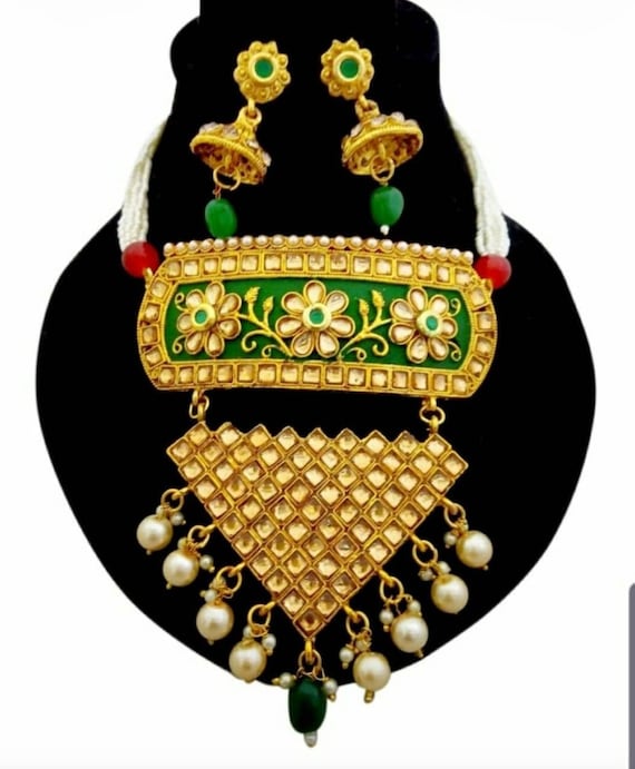 Bollywood jewelry Kundan polki jhumka jhumkis earrings Pakistani Hoops Ballis balla wedding bridal jewelry Birthday gift Indian jewelry