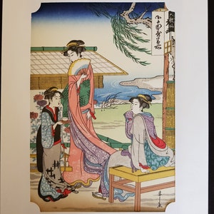 Japanese woodblock print - reproduction - Eishi Hosoda - Beauties