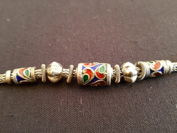 Handcrafted sterling silver and cloisonne Indian … - image 8