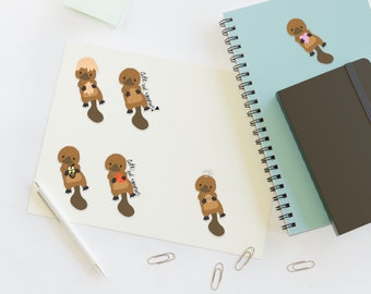 Söta djurklistermärken Set Bedårande djurklistermärken Scrapbook, Hantverk, Dekorering Presentidéer, Kawaii Klistermärken
