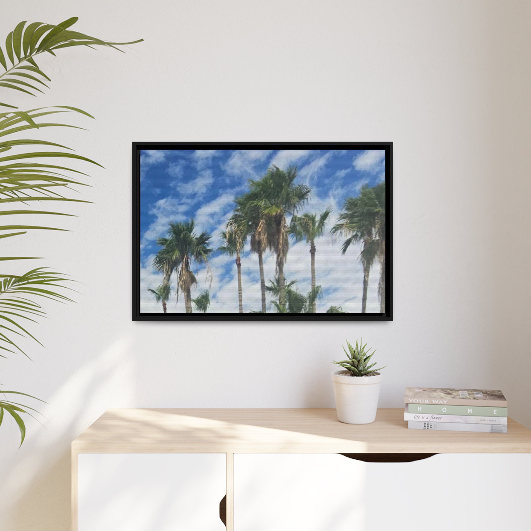 Palm Trees Wall Decor, Beach Vibe, Blue Sky Wall Art Decor Fine Art ...