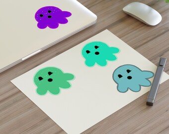 Oceaandierenstickers, schattige zeelevenstickers, oceaanstickerblad, schattige octopusstickers
