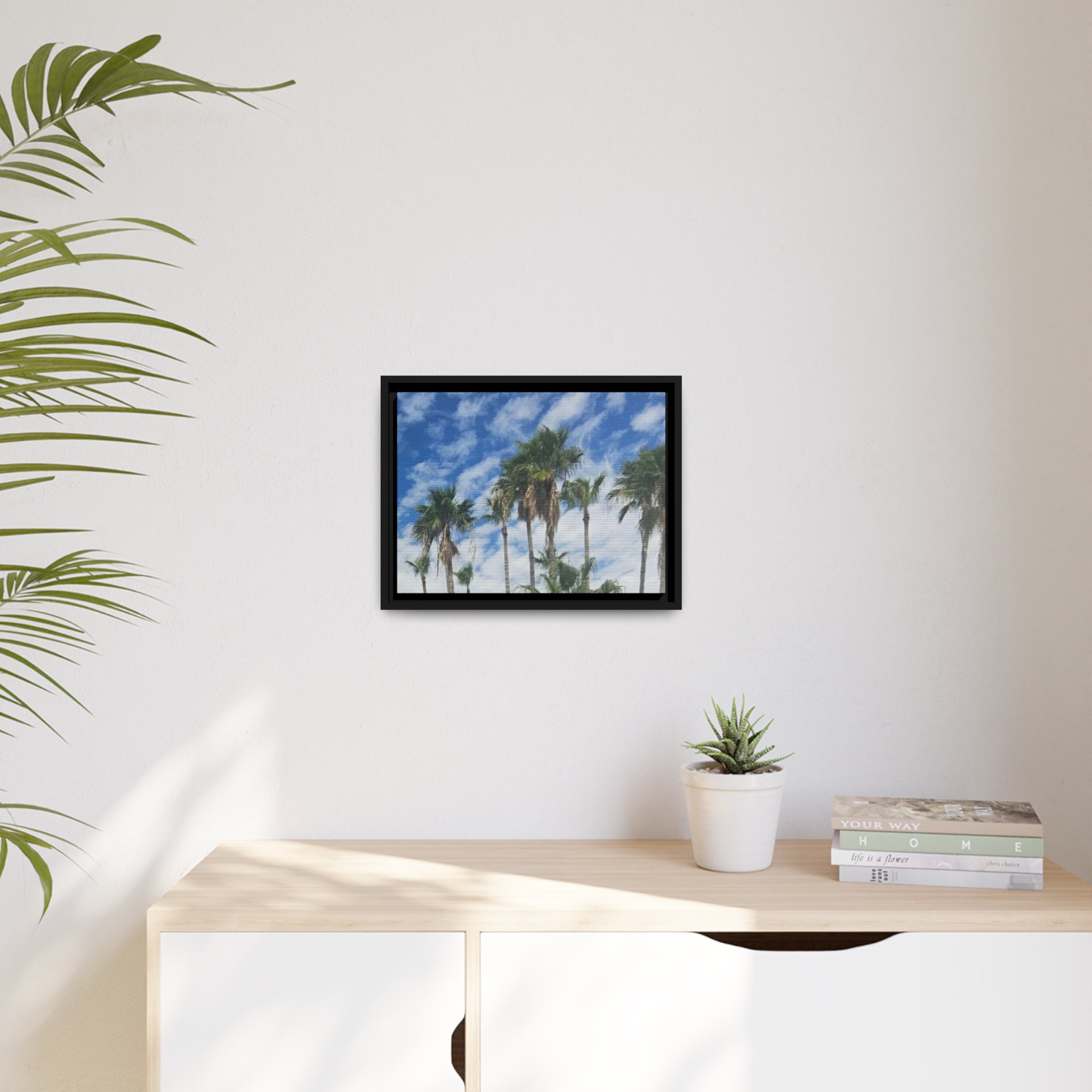 Palm Trees Wall Decor, Beach Vibe, Blue Sky Wall Art Decor Fine Art ...