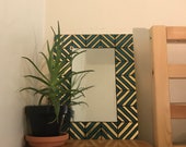 Custom Chevron Silver Leafed Mirror