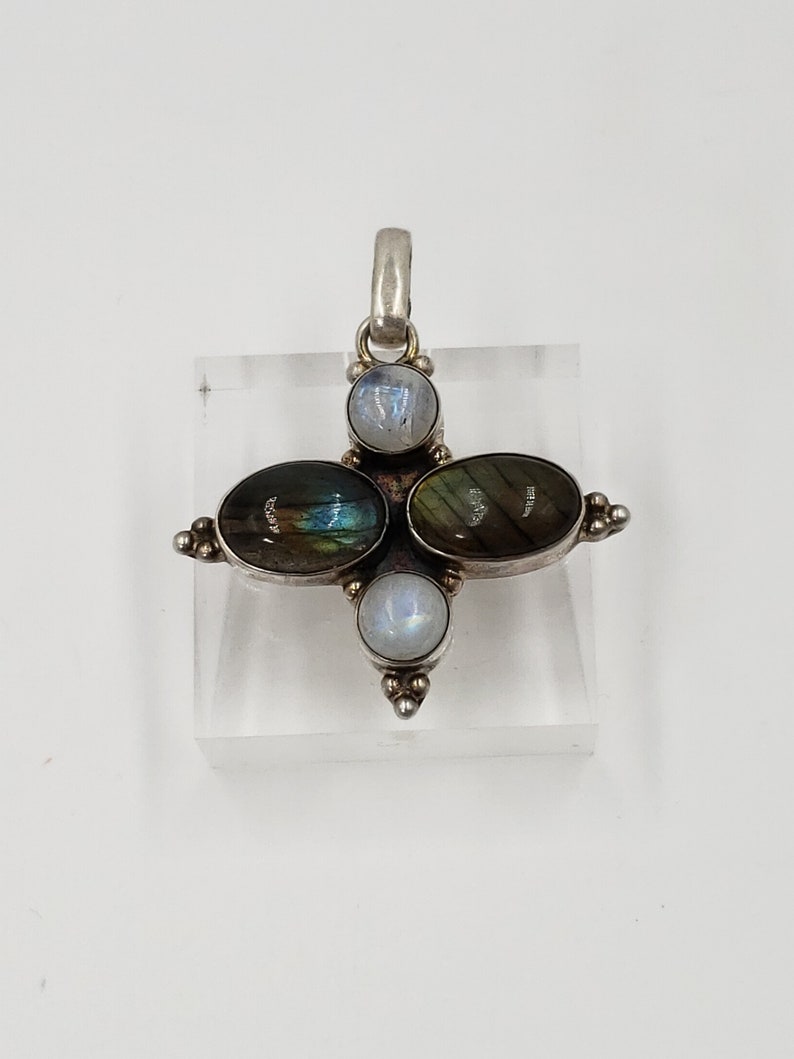 Silver Pendant Ladies Pendant Moonstone Moonstone Pendant Sterling Silver Pendant Labradorite Pendant Labradorite