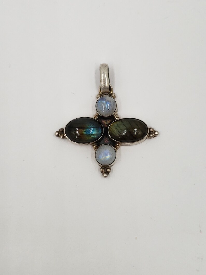 Silver Pendant Ladies Pendant Moonstone Moonstone Pendant Sterling Silver Pendant Labradorite Pendant Labradorite