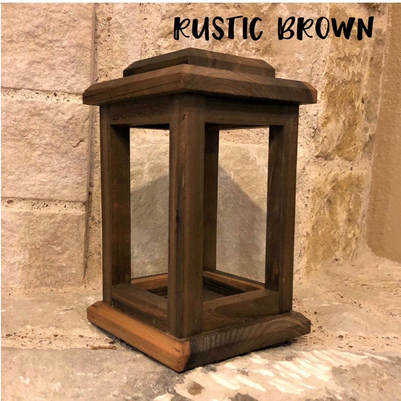 Handmade Medium Rustic Distressed Wooden Candle Holder Lantern Etsy