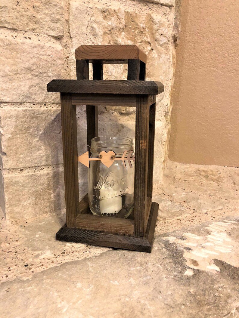 Handmade Large Rustic Wood Candle Holder Lantern 5 Color Etsy