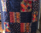 Multi color quilted tote bag