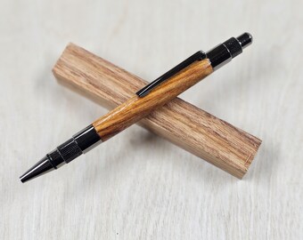 Modern Click Pen in Dark Chrome and Canarywood
