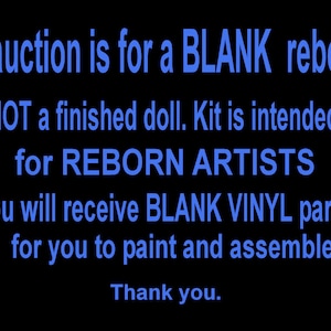 Mystery Blank Vinyl Reborn kit with body free shipping