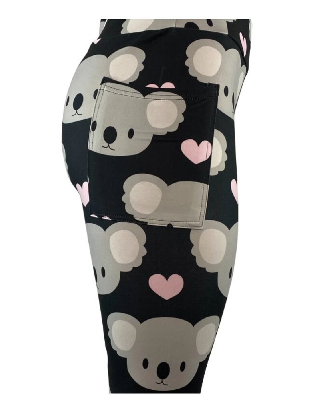 Super Buttery Soft Character Leggings Adorable Koalas and Pink Hearts