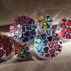 PAIR | Pride Colors | Gauges | Plugs and Tunnels | Acrylic | Pride Plugs | 0G | 00G | 7/16" | 1/2" | 9/16" | 5/8" | 3/4" | 7/8" | 1"