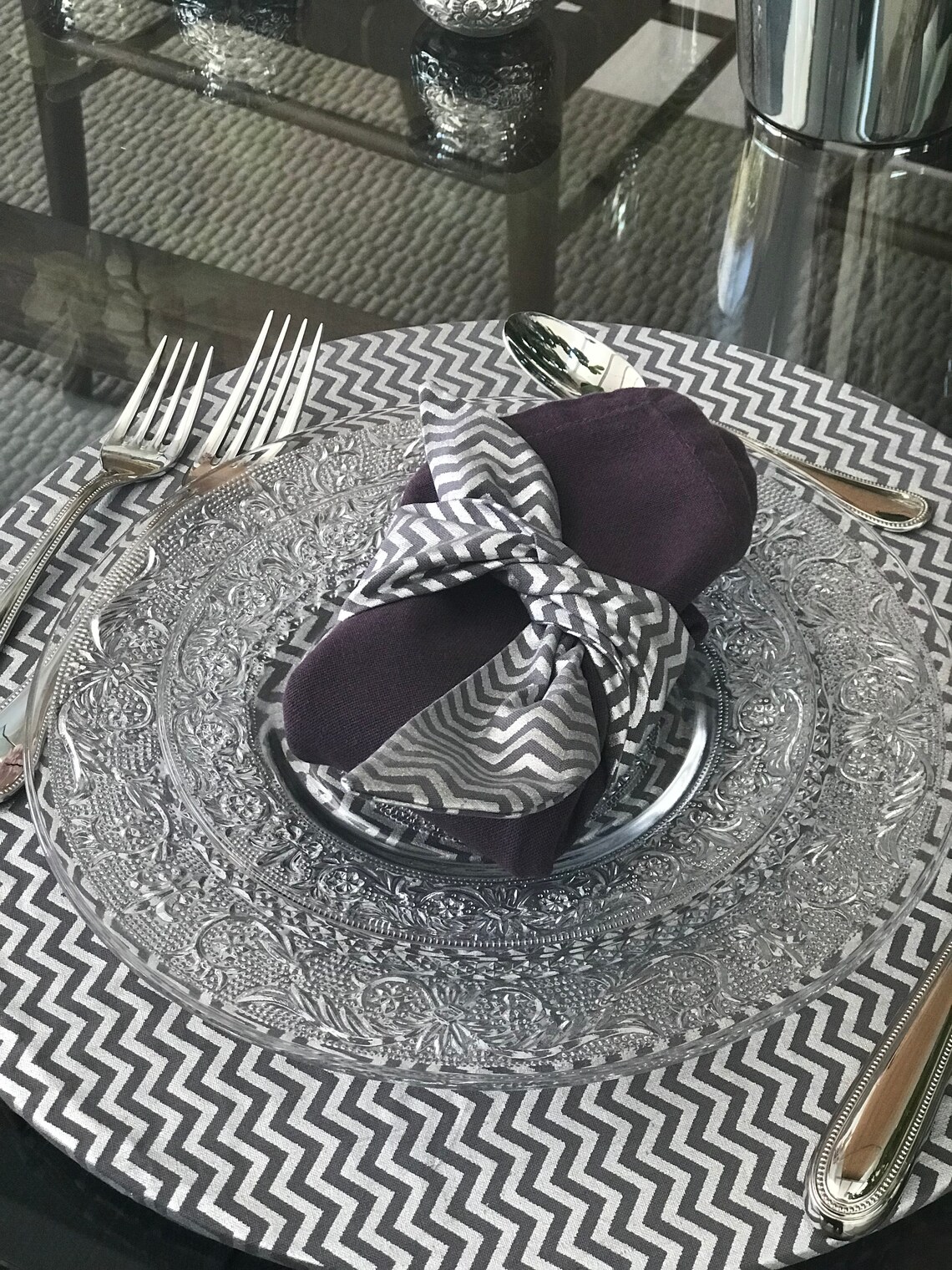 Round Chargers Placemat Charger Table Decor Fabric Etsy