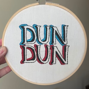 Law and Order SVU ‘Dun Dun’ borduurring