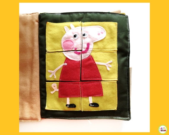 Libro tranquilo hecho a mano personalizado actividad rompecabezas de Peppa Pig libro tranquilo para ninos 1 ano 2 anos 3 anos
