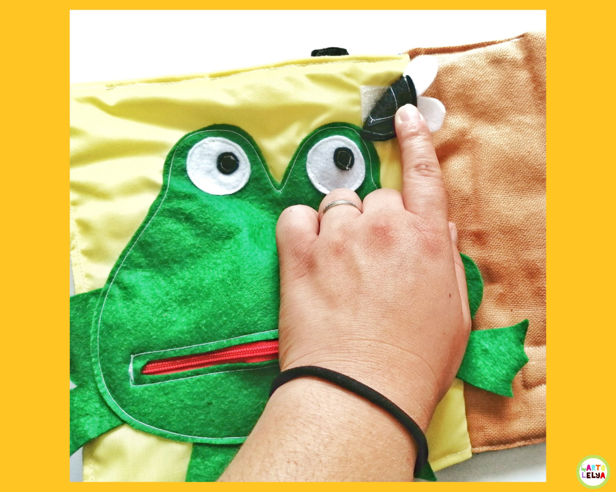 Frog Activity With Zipper Mouth and Long Tongue to Eat the Etsy UK