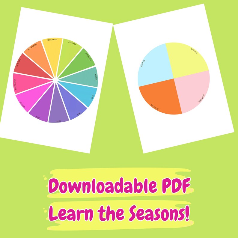 Seasons Wheel Printable PDF – Months of the Year Learning Activity ...