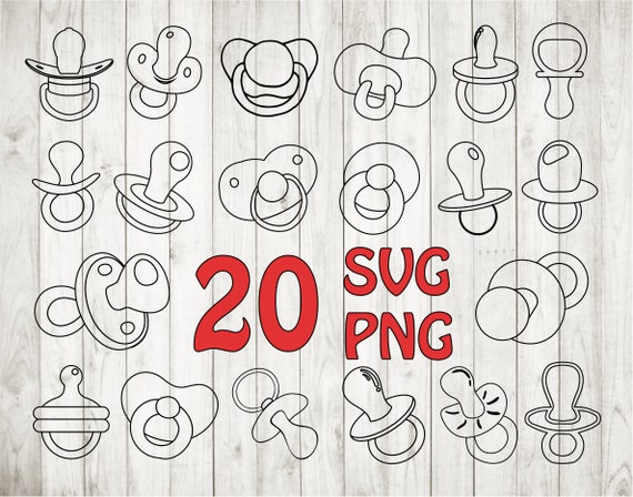 Download 20 X Baby Pacifier Bundle Baby Pacifier Svg Pacifier Svg Etsy