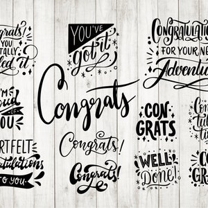 12 x Gratulation Bundle SVG, Herzlichen Glückwunsch SVG, herzlichen Glückwunsch SVG, gratuliert Svg-Design, gratuliert Clipart, gratuliert geschnitten Datei, gratuliert Svg-Vorlage