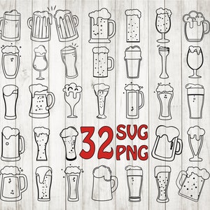 32 x Beer SVG Bundle,beer svg,beer silhouette svg, beer clipart, beer cut file,beer bottle svg, beer mug svg, beer glass svg,beer vector