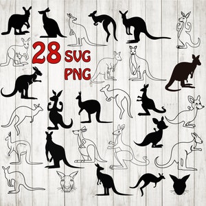 28 x Kangaroo Bundle,Kangaroo svg, kangaroo silhouette,kangaroo cut file, kangaroo clipart, australia svg,kangaroo vector,kangaroo cricut