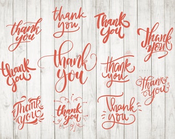 11 x Thank you bundle, thank you quote, thank you svg, thank you cut file, thank you clip art,, thank you svg cut, thank you template