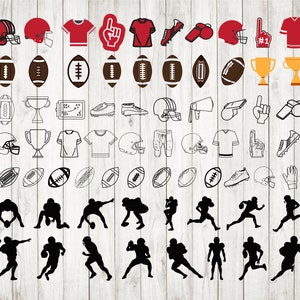 68 x Football SVG Bundle, football svg, football cut file, football clipart, football silhouettes, football svg design,football svg files