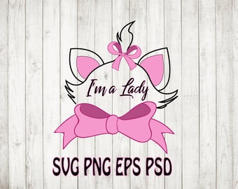 1 x Cute cat svg, baby shower svg, cat head svg, cats svg, kitty clipart, marie svg,marie baby shower, cat cut file , SVG, PNG, EPS, psd