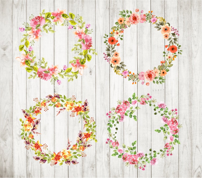 Download Wedding Ornaments Floral Ornaments Svg Png Vectorial Clipart Floral Frame Printable Flowers 4 X Floral Wreaths Bundle Floral Wreaths Svg Clip Art Art Collectibles