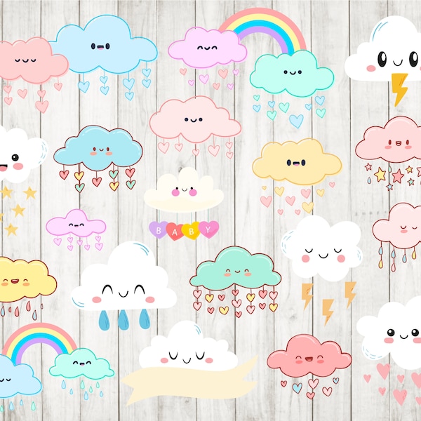 Baby and Cloud Svg - Etsy