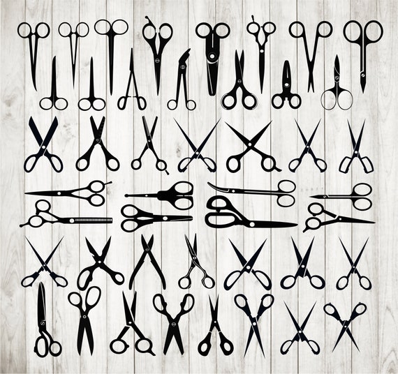 45 x Scissors SVG Bundle, scissors clipart, scissors cut file, scissors  svg,scissors for cricut, scissors silhouettes,barber scissors cricut